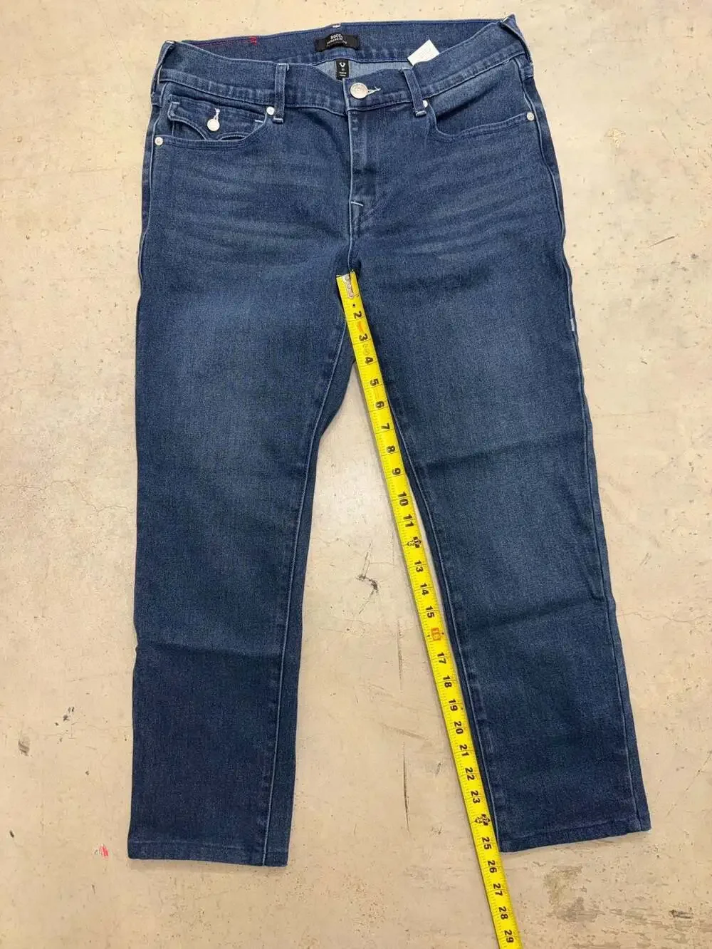 True Religion Rocco Relaxed Skinny Flap Pocket Jeans Size 31